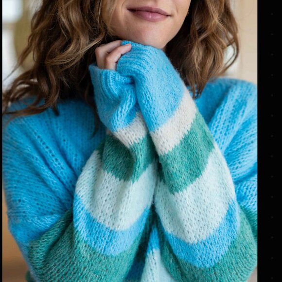 MerSea - Pisa Stripe Sweater - Blueprint/Green - Picture 5 of 5